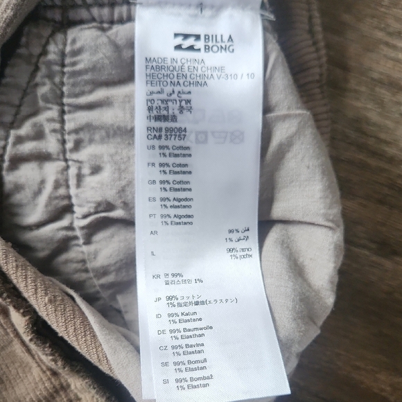 Billabong Green High Waist Shorts - Picture 6 of 7